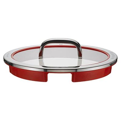 WMF 0765246380 ERSATZ Deckel 24 F4 tampa de vidro, vermelho, 24 cm