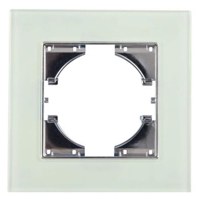 Empotrable de cristal natural, marco de 1 elemento, ideal para acabados elegantes en iluminación y decoración de espacios.