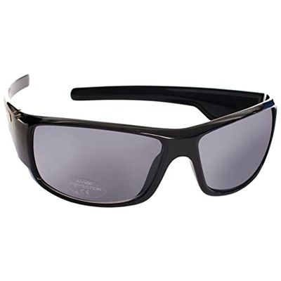 Trespass Anti-virus, zwart, zonnebril met uv-bescherming en stoffen tas/categorie 2 glazen, zwart