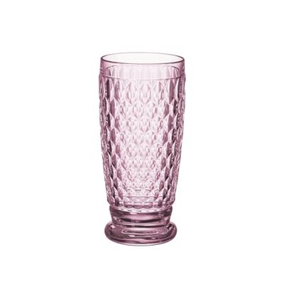 Villeroy & Boch Boston Coloured Copo alto, 400 mililitros, vidro, rosa, 8 x 8 x 16,2 cm, 1,0 peças