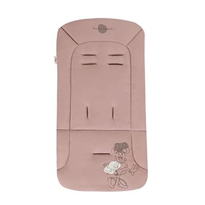 hauck Coussin Poussette Universelle - Également pour Nacelle Bébé, Remorque Velo Enfant - Coton, Respirant, Doux, Facile à Installer, Été et Hiver - Minnie Mouse Rose