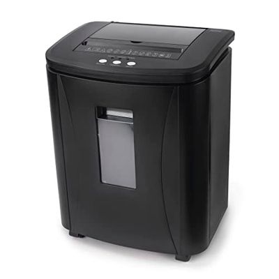 Hama Professionell pappersdokumentförstörare hemma (partikelskärning, dokumentförstörare, 120 pappersark, plastförstörare, 25 liter, säkerhetsnivå 4 GDPR)