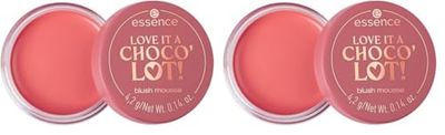Essence Cosmetics LOVE IT A CHOCO’ LOT! Mousse blush, intensiva, opaca, 4.2 g (Confezione da 2)