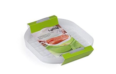 Lékué Bandeja translúcida para estojo de vapor fundo 3-4 pessoas, silicone prateado