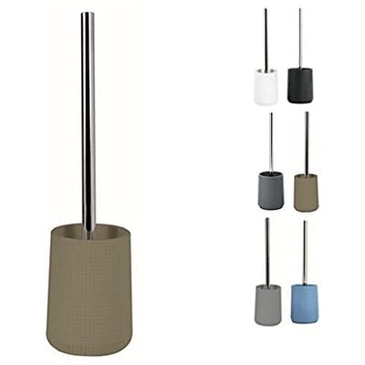 MSV Brosse WC avec Support Polyrésine Norden Taupe