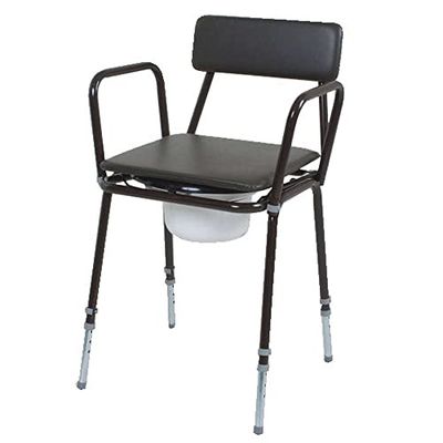 NRS Healthcare Dovedale Adjustable Height Commode with Detachable Arms