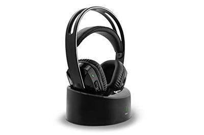 Geemarc CL7500 - Cuffia TV Wireless Amplificata con Connettore Ottico per Anziani e Ipoacusici - Compatibile con TV, Cellulari e Computer - Ipoacusia Grave o Bassa - Versione IT