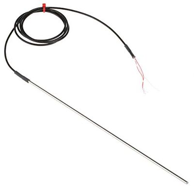 RS PRO PT100 testspets motståndstermometer rostfritt stål Ø 3 mm x 250 mm, -50 °C → +250 °C, 1 m kabel