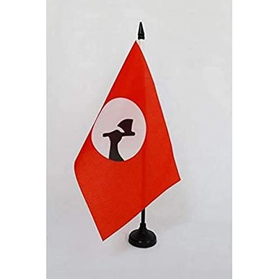 AZ FLAG Bandera de Mesa del Pueblo Sindhi 21x14cm - BANDERINA de DESPACHO DE Sind 14 x 21 cm