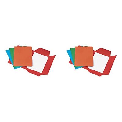 Cartelline 3 lembi in cartoncino Bristol 270 Gr 25x34,5 cm Confezione 25 pezzi Azzurro & Cartellina 3 lembi in cartoncino Bristol 200 Gr 25x34,5 cm Confezione 25 pezzi Rosso