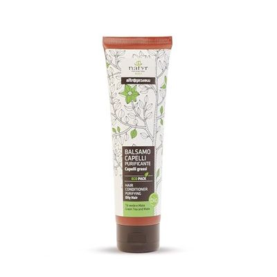 NATYR - Altromercato - Balsamo capelli purificante – capelli grassi – tè verde e mate - bio - 150 ml