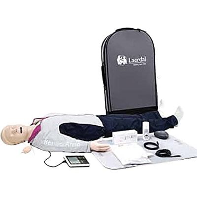 Laerdal Resusci Anne, Mannequin corps entier pour entraînement QCPR avec système Feed Back, ressorts de compression 45 (montés), 30 et 60 kg, batterie rechargeable et chariot