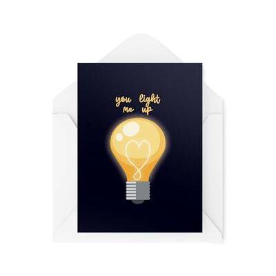Kaarten voor partner man of vrouw - You Light Me Up - Leuke kaarten voor koppels - doordachte kaarten - kaarten voor beste vrienden - CBH1876