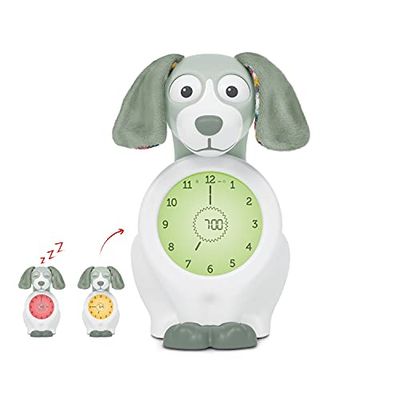 ZAZU Kids Davy Cane - Sveglia educativa per bambini, sveglia a LED per bambini, per dormire e svegliarsi intelligenti, ragazze e ragazzi (verde)