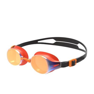 Speedo Unisexungdom hydropure spegel junior goggle simning, svart/mango/guld, en storlek