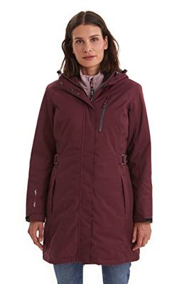Killtec Alisi, Parka Funzionale con Cappuccio Staccabile con Zip Womens, Prugna, 38