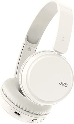JVC, Cuffie Bluetooth HA-Z37W, Cuffie Wireless On Ear con Deep Bass, 3 Modalità Audio, Funzione Multi Point, Compatibili con Assistenti Vocali, 35 Ore di Riproduzione, Bianco