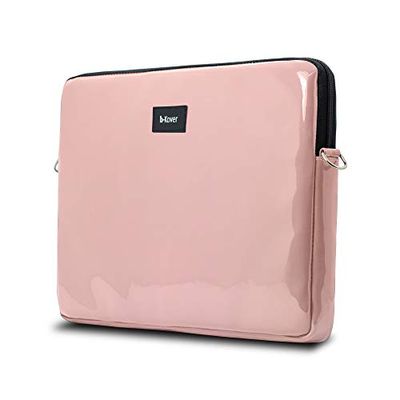 b-Kover Funda Protectora para Portátil 14 Pulgadas Charol, Acolchada, Impermeable, Hecha A Mano, MSI/ASUS/Acer/Lenovo/DELL/HP/(Rosa)