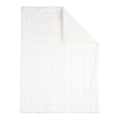 Nattou Gosig filt för spädbarn av bomull och polyester, ca 135 cm, Flo, Oli & Ernest, vit