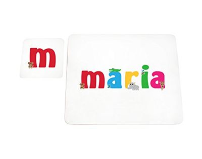 Feel Good Art Maria brillante Mantel individual y posavasos para bebés y niños