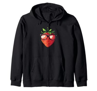Costume estivo fragola con occhiali da vista per ragazzi e ragazze Felpa con Cappuccio