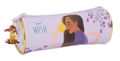 Safta Wish - Astuccio rotondo da scuola, astuccio per bambini, ideale per bambini dai 5 ai 14 anni, comodo e versatile, qualità e resistenza, 20 x 7 cm, colore lilla, viola, Estándar, Casual