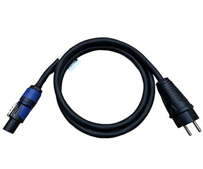 NWP strömkabel 1,5 m powerCON blå till 230 V Schuko-kontakt – 3 x 2,5 mm² – gummislangledning – NAC3FXXA-W-L Power-In (blå)