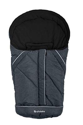 Altabebe Alpin vinterfotmuff för babybilsäte, 0-12 månader, mörkgrå/svart, 540 g