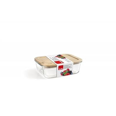 Levitantes Taper in borosilicato con coperchio in bambù, 1,5 l, ideale per conservare gli alimenti e conservare in cucina.