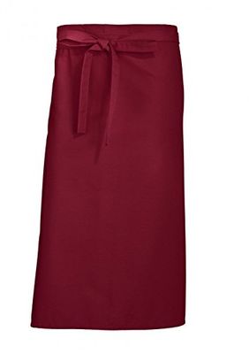 BP 1921-400-82-125/75 - Delantal corto (ancho: 125 cm), 125 cm de ancho x 75 cm de largo, 215,00 g/m², mezcla de tela, 125/75 cm), color rojo