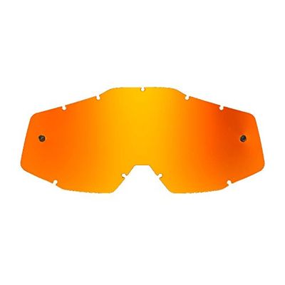 SeeCle SE-41S255-HZ Orange Mirrored Replacement Lens for 100% Racecraft/Strata/Accuri/Mercury Goggles, Anti-Fog, Anti-Static, Orange