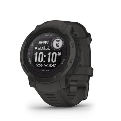 Garmin Instinct® 2 Solar – Rugged GPS Smartwatch, Graphite, 45mm
