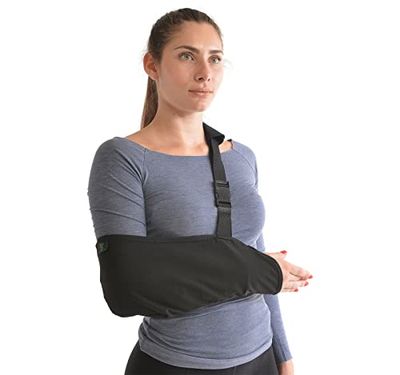 Sportherapy Tutore Braccio Destro/Sinistro con Bretella Regolabile e Fascia di Immobilizzazione | Reggibraccio Ortopedico Traspirante ed Ipoallergenico | Dispositivo Medico Certificato (XXL)