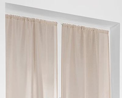 LINDER Vitrage, Taupe, 55x120cm