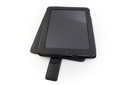 Dismaq qCase Flip Schutztasche f1/4r para Apple iPad 1/2/3, Color Negro