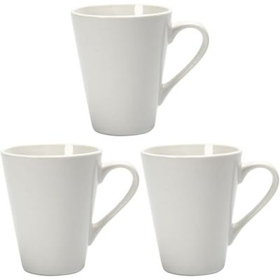 Creativ Tasses, blanc, H: 10 cm, d 5-8 cm, 1 pièce (Lot de 3)