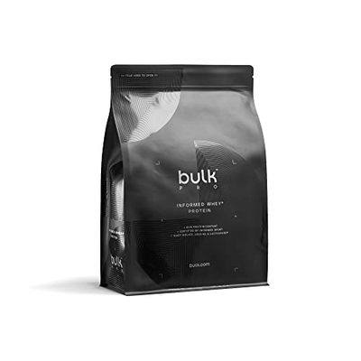 Bulk Informed Whey Protein, Frullato proteico con aggiunta di enzimi digestivi, Fragole e Crema, 2.27kg, 75 porzioni