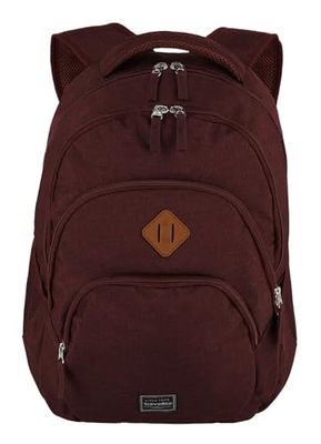 Travelite Sac à Main avec Compartiment pour Ordinateur Portable 15,6 Pouces, Série de Bagages Basics Sac à Dos de Jour Melange : Sac à Dos Tendance au Look Melangé, 45 Cm, 22 Litres