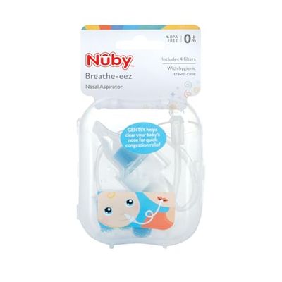 Nuby Breathe-eez Aspirateur Nasal pour Bébé - Mouche Bébé - Aspire le Mucus - Dès 0 Mois