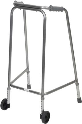 Aidapt Standard Extra Large Frame Adult Adjustable Height Aluminium Lightweight Walking Frame with Wheels and Anti Slip Ferrule Feet to Aid Stability and Confidence when Walking Aid