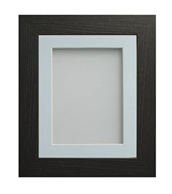 Frame Company Watson Black Picture Photo Frame fitted with Perspex, 20x16 inch with Light Blue Mount for image size A3