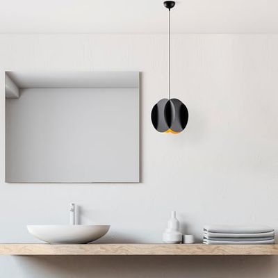 Elegante chandelier, corpo in metallo, altezza regolabile, 40-115 cm, diametro 25 cm, attacco E27, cavo da 90 cm, design moderno per casa e ufficio, IP20