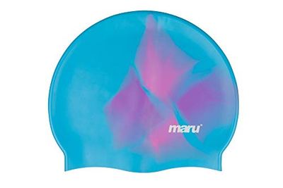MARU A3942, Cappello da Nuoto Unisex, Blu/Rosa/Viola, Taglia Unica