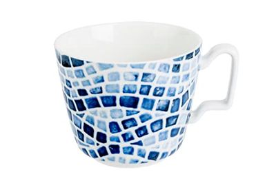 Cosy & Trendy Mosaic blå porslinsmugg 20 Cl-set med 6 st