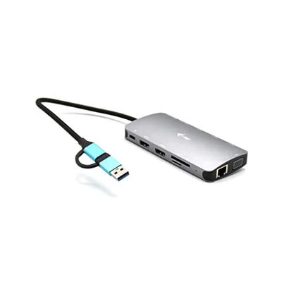 I-TEC USB 3.0 3X LCD Nano Dock USB 3.0 USB-C/TB3 LAN PD 100W