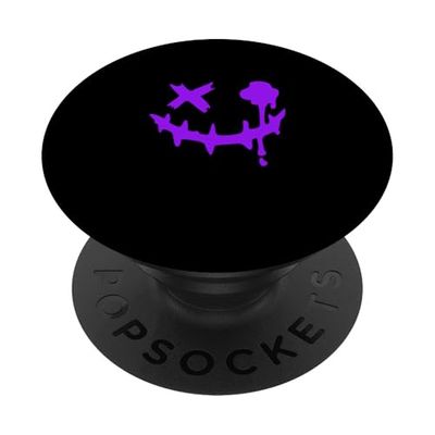 Púrpura Grunge Sonrisa Blob Ojo Púrpura Grá PopSockets PopGrip Adhesivo