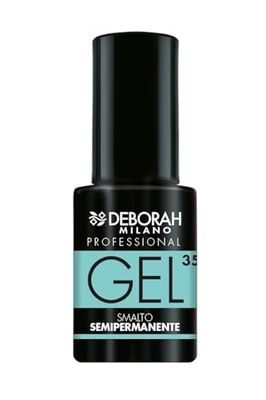 Deborah Milano Professional Semipermanent gelnagellack N.35 Aquamarine, långvarig plumpningseffekt, ger intensiv och glänsande nagel, 4,5 ml