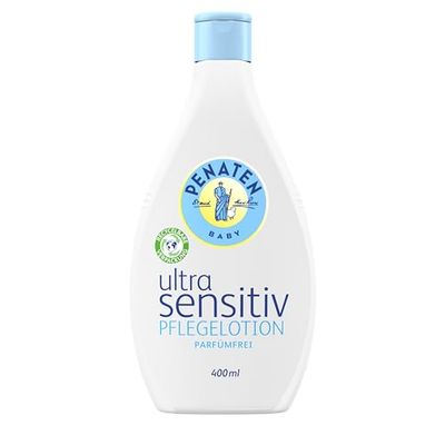 PENATEN Ultra Sensitiv balsam pielęgnacyjny bez substancji zapachowych (400 ml), bez barwników balsam do ciała dla niemowląt do pielęgnacji skóry dziecka ze skłonnością do atopowego zapalenia skóry,