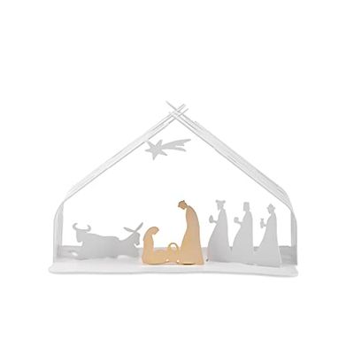 Alessi Bark Crib Belém, resina e aço inoxidável, branco, tamanho único