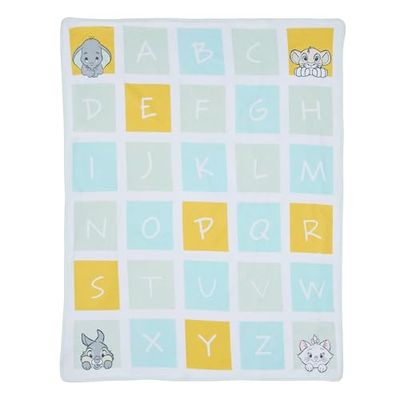 Enesco Disney Baby Collection – Couverture bébé ABC – Dumbo, Thumper, Simba & Marie